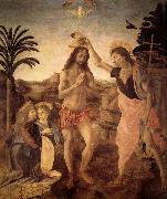 Andrea del Verrocchio Christ-s baptism USA oil painting artist